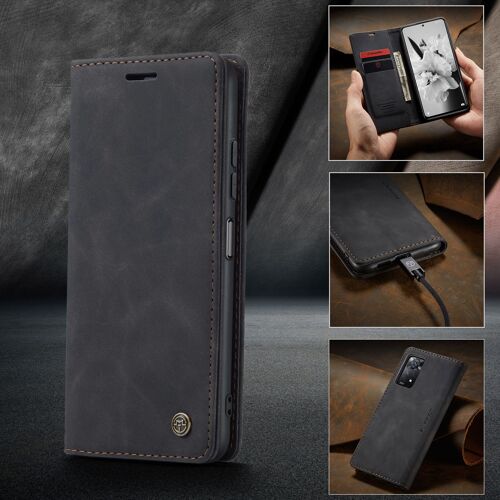 Coque Pour Redmi Note 11 Pro,Support Pliable,Clamshell,Brosse Anti-Vol,Étui De Téléphone À Cassette,Noir