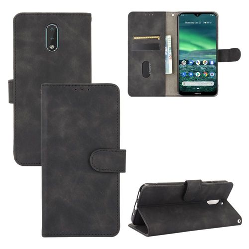 Étui Pour Nokia 2.3 Coque En Cuir Folio Flip Insertion De Carte Housse De Protection Avec Porte-Cartes Kickstand Protection Complète - Noir