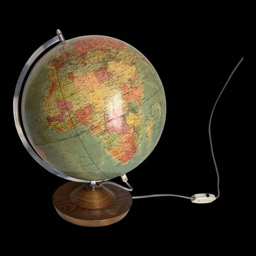 Globe terrestre vintage 1978 de Rth Leipzig exRDA 43 cm vert