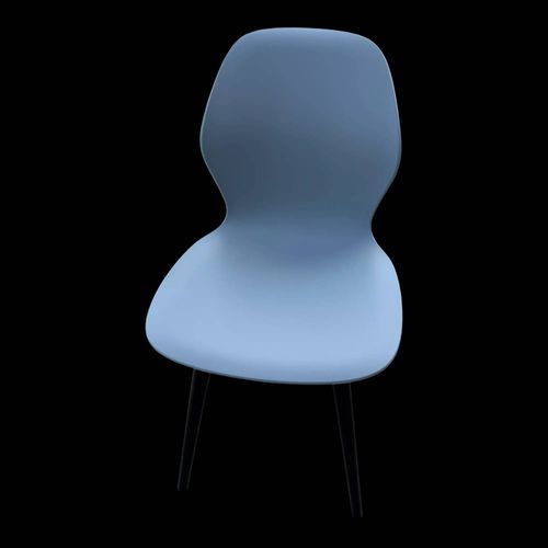 Chaise Design Sedus Bleu Clair Pitement Bois Noir Bleu