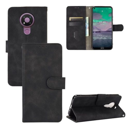 Étui Pour Nokia 3.4 Avec Porte-Cartes Kickstand Coque En Cuir Folio Flip Insertion De Carte Protection Complète Housse De Protection - Noir