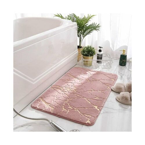Tapis de bain élégant en marbre 50 x 80 cm ¿ Antidérapant, doux, lavable, absorbant, idéal pour la salle de bain et la décoration intérieure