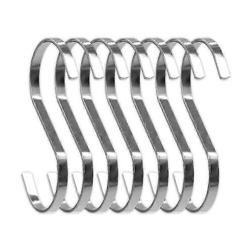 10pcs Flat S Shape Chrome Finish Crochets suspendus robustes, pour écharpe, vêtements