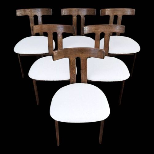 Lot De 6 Chaises T Design Scandinave Bois