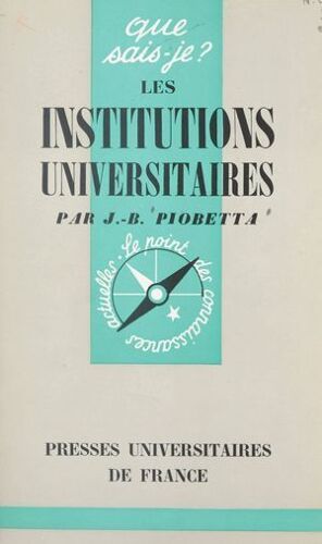 Les Institutions Universitaires En France