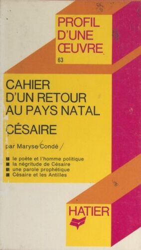 Cahier D'un Retour Au Pays Natal