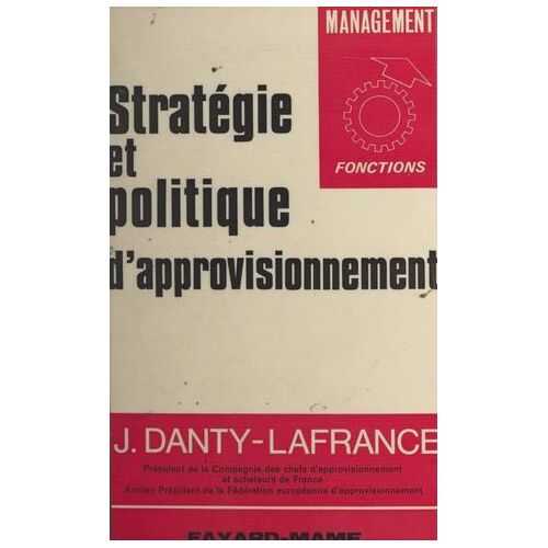 Stratégie Et Politique D'approvisionnement
