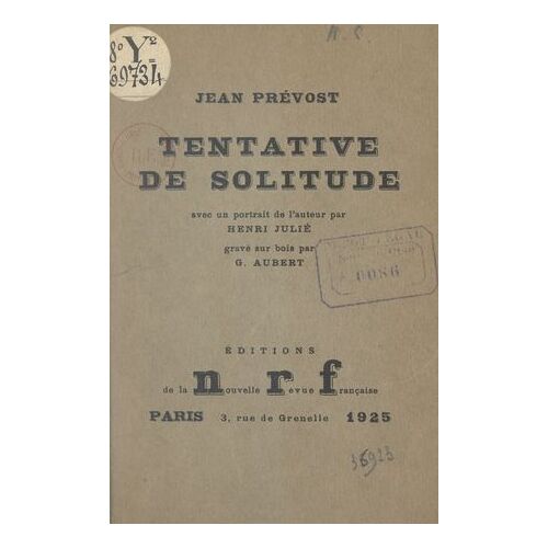 Tentative De Solitude