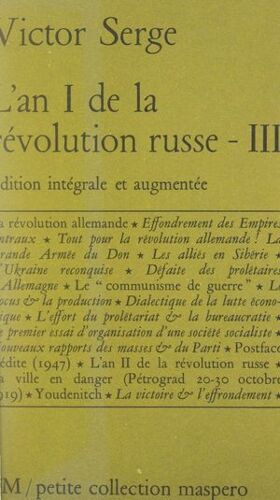 L'an I De La Révolution Russe (Iii)