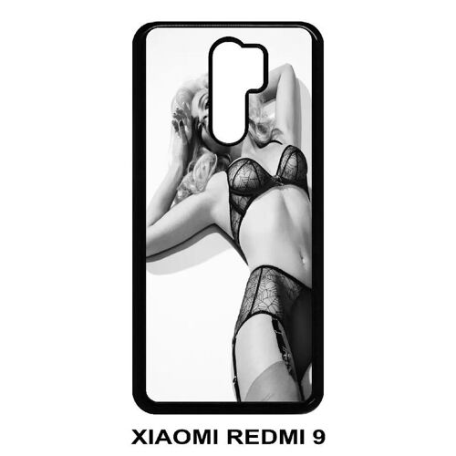 Coque Pour Xiaomi Redmi 9 - Femme Sexy Noir Et Blanc - Noir