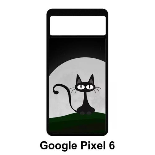 Coque Pour Google Pixel 6 - Chat Noir - Silicone - Noir