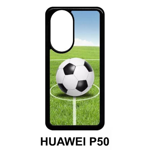 Coque Pour Huawei P50 - Terrain De Foot - Silicone - Noir