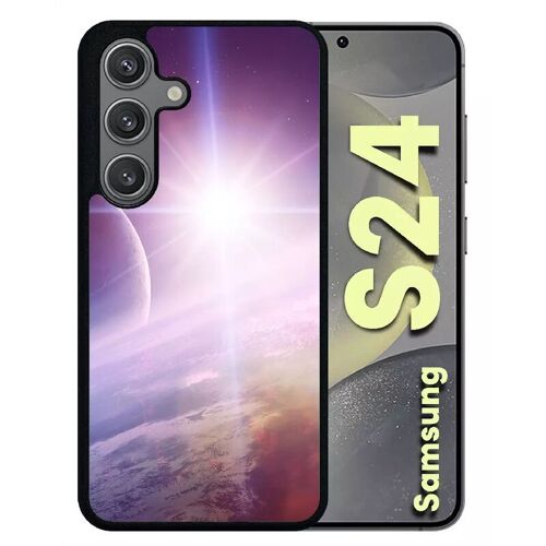 Coque Pour Galaxy S24 - Espace Terre - Silicone - Noir