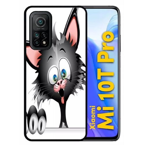 Coque Pour Xiaomi Mi 10t Pro 5g - Chat Noir 2 - Silicone - Noir