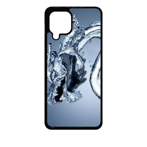 Coque Pour Galaxy A22 - Dragon Effet Eau - Noir