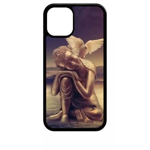 Coque Pour Iphone 12 Mini - Buddha - Noir