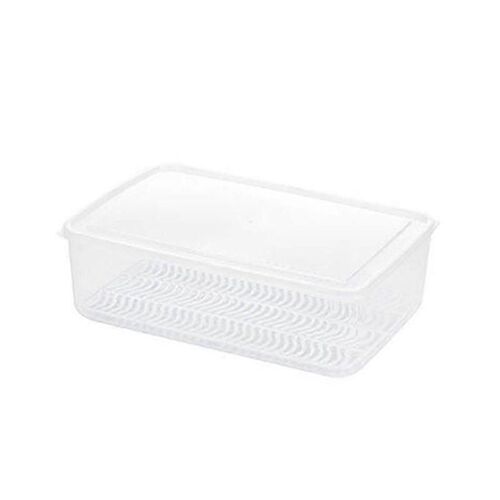 Récipient de stockage des aliments PP Transparent Multifonctionnel Empilable Réfrigérateur Accessoires De Conservation avec Égouttoir Grand