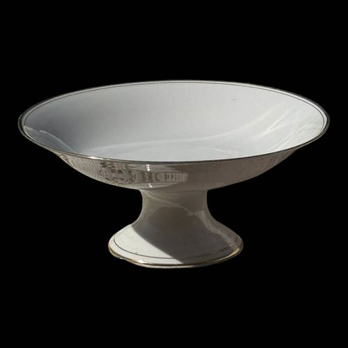 Compotier Porcelaine Dor Blanc