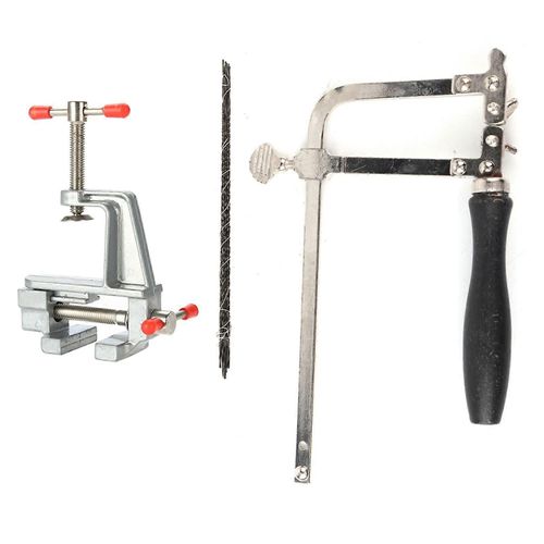 Scie à métaux et lame de scie et étau bijoux bricolage outils de réparation ensemble