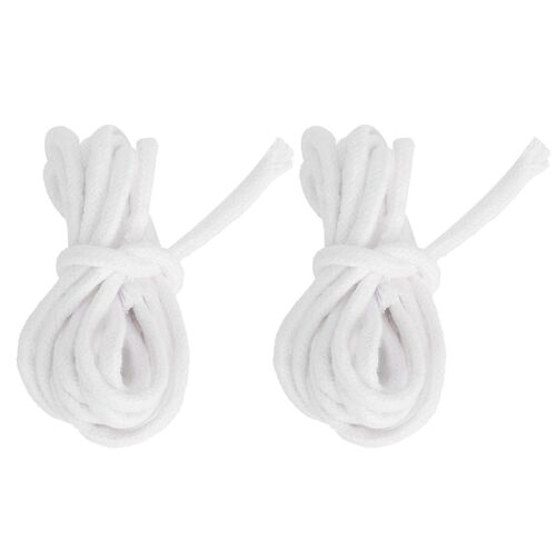 Mèches De Bougie Bonne Absorption D'huile Combustion Durable Tresse Coton Bougie Mèche Pour Bricolage Huile Lamp4mm 2pcs