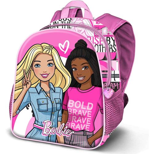 Barbie Brave-Sac À Dos 3D Petit, Rose, 26 X 31 Cm, Capacité 8,5 L