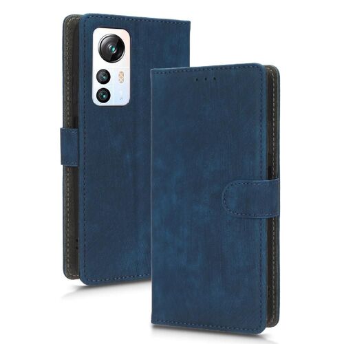 Étui Pour Blackview A85 Portefeuille Flip Folio Couverture De Fentes Pour Cartes Cuir Pu Blocage Rfid Fermeture Magnétique - Bleu