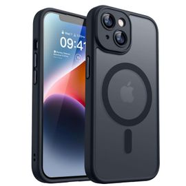 Coque Mat Magnétique pour iPhone 14 , Compatible avec MagSafe, Protection d'objectif ,Coque Translucide Arrière Antichoc - HQSELECTION®