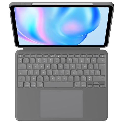 Logitech Combo Touch - Clavier Et Étui - Avec Trackpad - Rétroéclairé - Apple Smart Connector - Azerty - Français - Gris Oxford - Pour Apple 13-Inch Ipad Air (M2, M3)