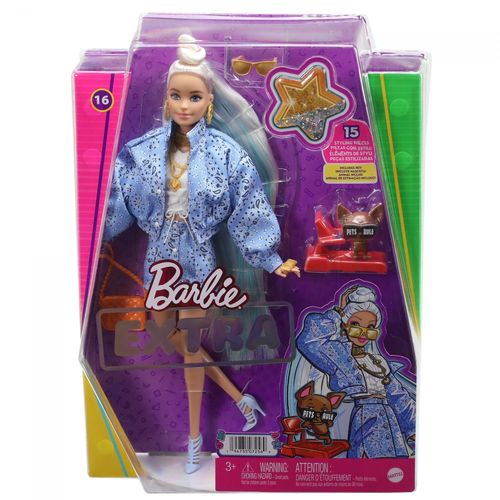 Poupée Barbie Et Accessoires Barbie Extra Blonde Et Chiot - Poupée Mannequin - 3 Ans Et +