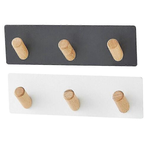 Crochets magnétiques, porte-manteau magnétique avec 3 crochets pour l'intérieur extérieur suspendu, cuisine, porte-clés, réfrigérateur, four 2PCS