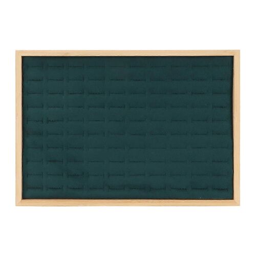 Organisateur de tiroir à bijoux polyvalent 100 grilles anneau tiroir insert de rangement pour bijouterie salon vert