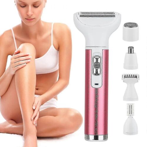 Tondeuse Bikini Femme 5 En 1 Rasoir Électrique Femme, Épilateur Rechargeable Lady Hair Painless Shaver Pour La Zone Bikini / Nez / Aisselle / Sourcil / Visage
