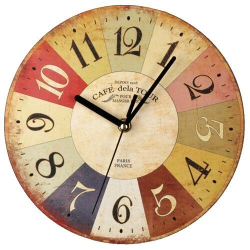 Horloge murale décorative rétro en bois (style 8)