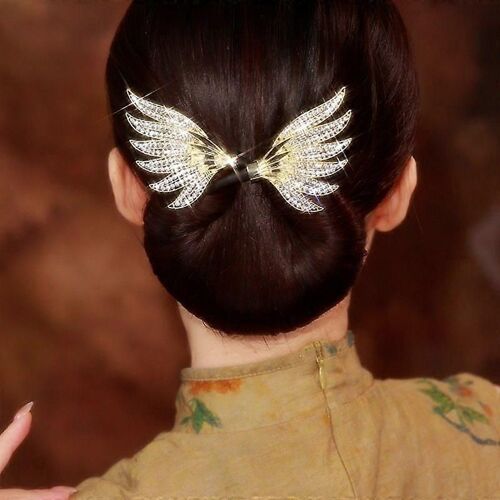 Ailes D'Or Dispositif De Cheveux Épingle À Cheveux Pour Femmes Cheveux Bouclés Tête Artefact Exquis Tempérament Tête Bijoux 