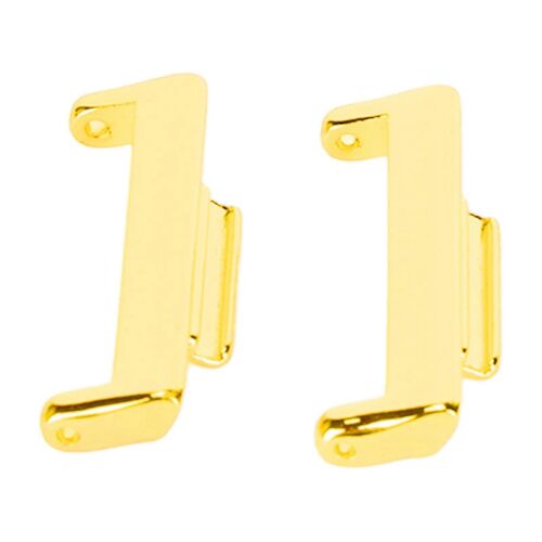 2 Pcs Bracelet De Montre Connecteur Métal Simple Élégant Bracelet De Montre Connexion Adaptateur Remplacement Pour Fit 2 20mm Intérieur Dia Or