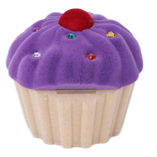 Boîte À Bagues Portable Violet Flocage Boucles D'oreilles Bijoux Étui De Rangement Pour Voyage Proposition De Mariage