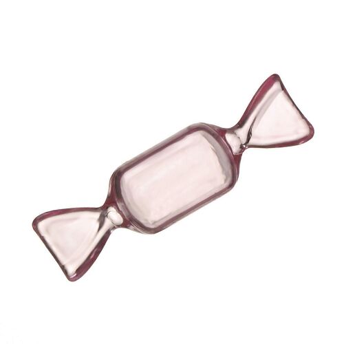 Boîte de rangement en forme de bonbon Conteneur à bijoux transparent innovant pour boucles d'oreilles bonbons bagues perles rose translucide env. 8,5 x 2,5 cm / 3,3 x 1,0
