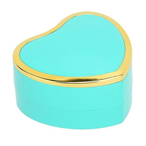 Boîte De Collier En Forme De Coeur Boîte Cadeau D'affichage De Bijoux Élégant Avec Lumière Led Pour La Proposition Engagementcyan