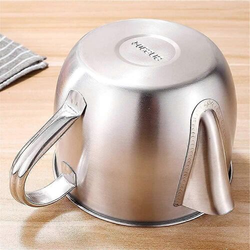 Graisse En Acier Inoxydable Bol, Bol Du Filtre Graisse, 1000ml Multifonction Acier Inoxydable 304 De Qualit Alimentaire Soupe D'Huile Filtre Sparateu