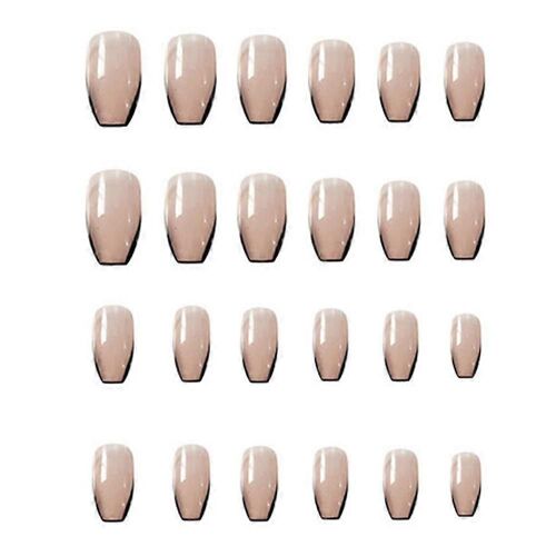 Appuyez Sur Les Ongles Ongles À Pointe Française Ongles Ovales Faux Ongles Brillants Faux Ongles Avec Design Ongles En Acrylique À Couverture Complète