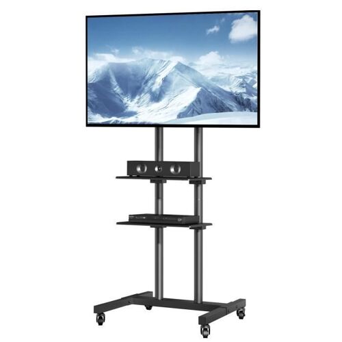 Support TV sur pied - VEVOR - Meuble TV sur Pied Chariot TV 32-70po Hauteur Réglable Max VESA 400x600mm