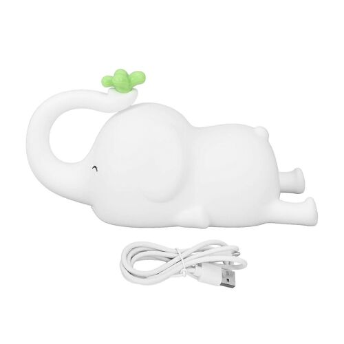 Veilleuse Silicone Éléphant Pépinière Veilleuses 3 Luminosité Usb Timing Lampe De Nuit Pour Maison Hôtel Bureau