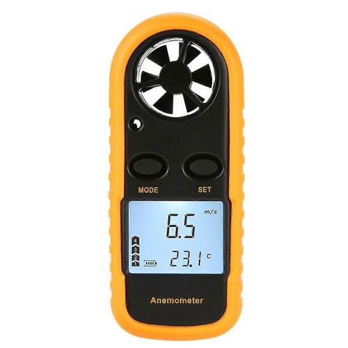 Anémomètre portable Digitaler Windmesser Wind Speed Meter Gauge,Przise Messung der Windgeschwindigkeit Temperaturmessung