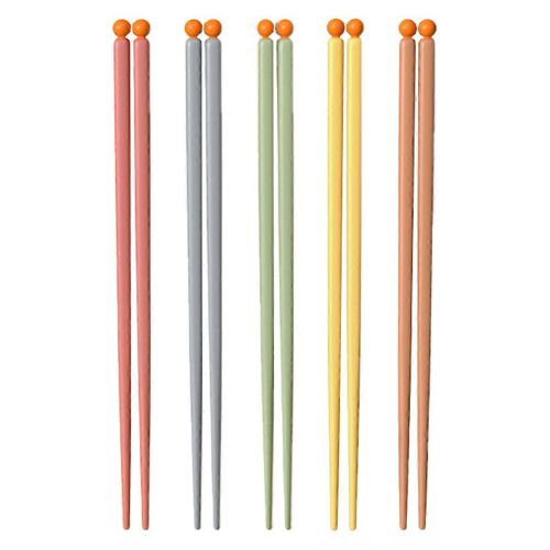 5 Paires De Baguettes Réutilisables, 24cm Livrets Famille / Hôtel / Restaurant, Coffret Cadeau Chopstick, Bâtonnets De Cheveux