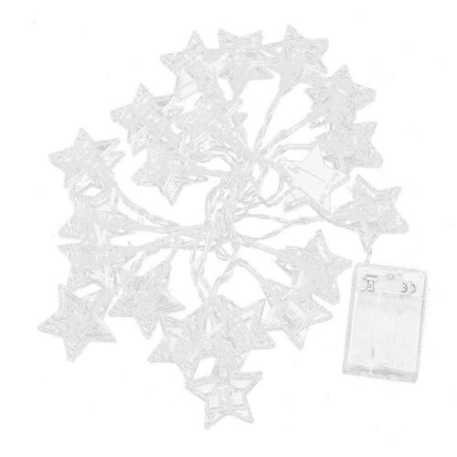 3m 20leds Clip En Forme D¿Étoile Alimenté Par Batterie Guirlande Lumineuse Fil Lampe
