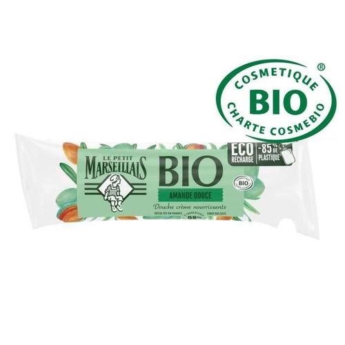 Le Petit Marseillais - Berlingot Crème De Douche Bio Nourrissante, Au Ph Neutre, Amande Douce, 250 Ml Douche 
