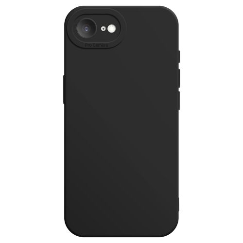 Coque pour iPhone 16e Silicone Lisse Bloc Caméra Protégé Noir