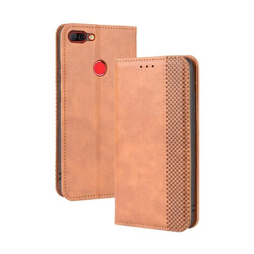 Étui Pour Infinix Hot 6 Pro Fermeture Magnétique Cuir Pu Portefeuille - Le Brun