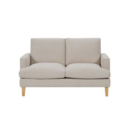 Canapé Droit 2 Places Talma En Tissu - Beige - Pieds Bois