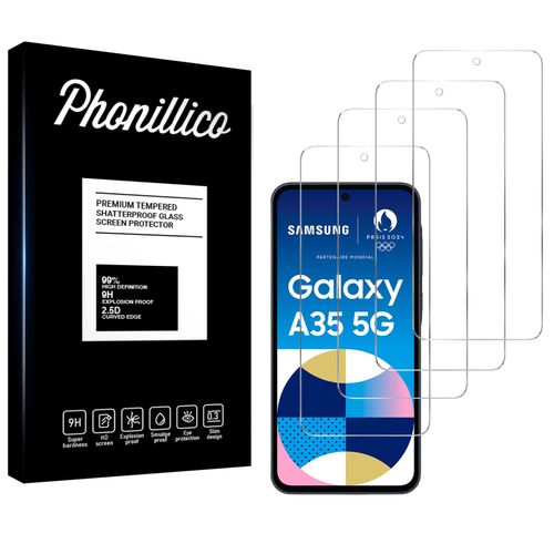 Verre Trempé Pour Samsung Galaxy A35 5g [Pack 4] Film Vitre Protection Ecran Phonillico®